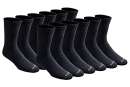Dickies Men's Dri-tech Moisture Control Crew Socks Multipack, Solid Black (12 Pairs), Shoe Size:... Dickies Men's Dri-tech Moisture Control Crew Socks Multipack, Solid Black (12 Pairs), Shoe Size:...
