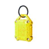 Dovick- Waterproof Airtag Keychain Holder Case,Screw Full Cover Compatible with Apple Air Tag Tracker Key Ring (Yellow 1Pack)