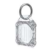 Dovick- Waterproof Airtag Keychain Holder Case,Screw Full Cover Compatible with Apple Air Tag Tracker Key Ring(Clear 1 Pack)
