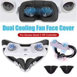 Dual Cooling Fan VR Face Cover Cushion+Nose Pad For Oculus Quest 2