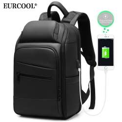 EURCOOL Business Travel Backpack Fit 15.6 inch Laptop Bags Male Mochila ...