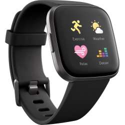Fitbit Versa 2 Health & Fitness Smartwatch FB507BKBK B&H Photo