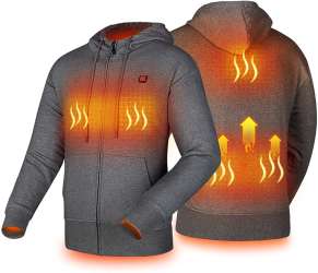 Heated Hoodie with USB 5V 10000mAh Battery Pack Men and Women