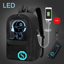 High Quality LED Backpacks For Teenage Boys Backpack School Bag Kids ...
