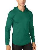 Hooded Long Sleeve Shirts For Men Fishing Shirts for Men Running Shirts UV Protection Shirts Sun Protection Shirt Men Emerald Green