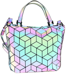 HotOne Geometric Purse Holographic And Handbag Color Changes Luminous ...
