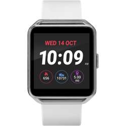 iConnect By Timex Classic Square Smartwatch with Heart Rate & Two-Way ...