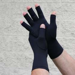 Infrared Compression Open Finger Gloves Grip Arthritis and Cold Hands ...