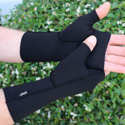 Infrared Fingerless Mitten Gloves - Light Hand Support for Pain Relief ...
