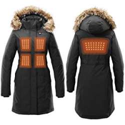 Kelvin Coats Heated Jacket for Women - 10Hr Battery, 5 Heat Zones