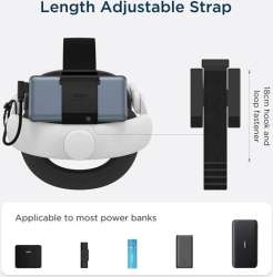 KIWI Design Head Strap with Battery Strap, 52° Adjustable Connector ...
