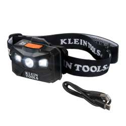 Klein Tools Rechargeable Headlamp with Fabric Strap, 400 Lumens, 3