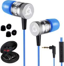 KLIM™ Fusion Earbuds with Mic Audio - Long-Lasting Wired Ear Buds + 5 ...