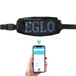 LED App Controlled Programmable Fanny Pack with USB Charger