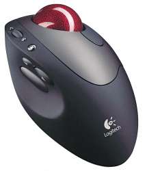 LOGITECH Wireless Trackball Mouse, Optical, Black, USB/PS2 - 6PKP7 ...