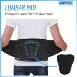 Lumbar Support Belt by Sparthos - Relief for Back Pain, Herniated Disc ...