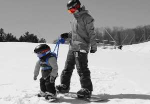 MDXONE Kids Snowboard Ski Trainer Absorb bungees Red | Pete Organics