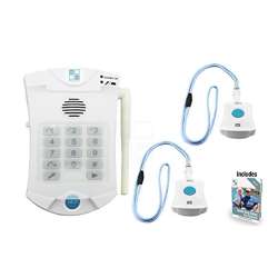 Medical Alert System - NO MONTHLY FEES - Includes 2 WATERPROOF Pendant ...