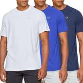 Men's Dry Fit Short Sleeve T-Shirt Crewneck Lightweight Tee Shirts for Men Workout Athletic Casual