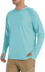 Men's UPF 50+ Sun Shirt UV Protection SPF Quick Dry Long Sleeve Hoodie ...