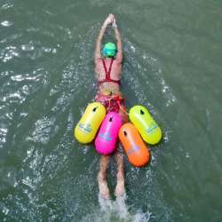New Wave Swim Buoy || Be Bright Be Seen with Open Water Swimming Float