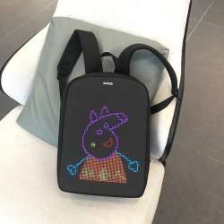 Novelty Smart LED Backpack Fashion Black Customizable Laptop Backpack ...