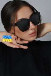 Oversize Sunglasses Women With Black Polarized Lenses UV400