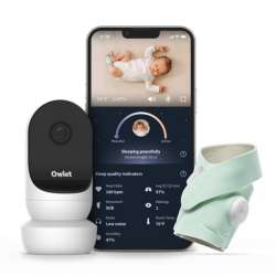 Owlet Dream Duo 2 Smart Baby Monitor - View Hr And Avg O2 As Sleep