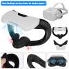 Rechargeable VR Cooling Fan Face Cover for Oculus Quest 2 Sweatproof Cushion PU