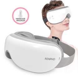 RENPHO Eye Massager with Heat, Air Compression Bluetooth Music ...