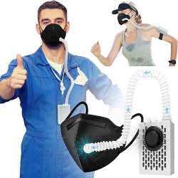 Rsenr Multifunctional Electrical Air Purifier Maskes,Reusable 3 Speeds ...