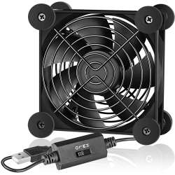 Simple Deluxe 120mm Quiet USB Cooling Fan with Multi-Speed Controller ...
