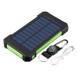 Solar Power Bank Waterproof 600000mAh Dual USB Portable Solar Battery ...