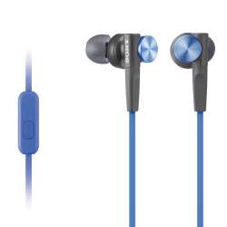 Sony MDR-XB50AP Extra Bass Earbud Headset (Blue) MDRXB50AP/L B&H
