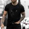 T Shirt Men's Fashion Black Panther Gaze Short Sleeve Graphic T-Shirt Silky Soft T Shirt Men's Fashion Black Panther Gaze Short Sleeve Graphic T-Shirt Silky Soft