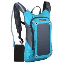 Teal Blue - SolarGoPack Solar Panel Hydration Backpack - 7-Watt Solar ...