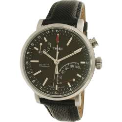 Timex - Men's Metropolitan TW2P81700 Silver Leather Quartz Watch ...