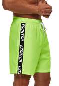 Tyhengta Mens Stretch Swim Trunks Quick Dry Beach Shorts with Zipper Pockets and Mesh Lining Light-Green 34