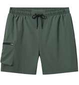 Tyhengta Mens Stretch Swim Trunks Quick Dry Beach Shorts with Zipper Pockets and Mesh Lining ArmyGreen 40