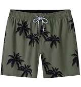 Tyhengta Mens Stretch Swim Trunks Quick Dry Board Shorts with Zipper Pockets and Mesh Lining ArmyGreen 40