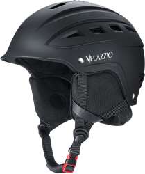VELAZZIO Valiant Ski Helmet, Black & White