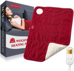 Weighted Heating Pad, Comfytemp Small Electric 12 x 15 Inch（with ...