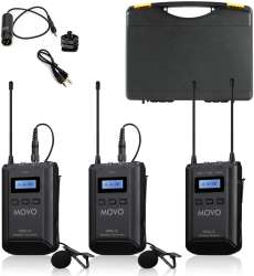 WMX-20-DUO | UHF Dual Wireless Lavalier Microphone System | Movo