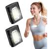 2 Pack Rechargeable LED Running Safety Lights Black 4 Modes Magnetic Clip USB