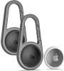 Airtag Holder with Keychain Carabiner (2 Pack) - Secure Case for Apple Airtag