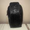 Black Crocodile Embossed Crossbody Bag Zip Closure Shoulder Strap Rectangle Black Crocodile Embossed Crossbody Bag Zip Closure Shoulder Strap Rectangle