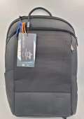Bopai Slim Genuine Leather Laptop Black Business Backpack USB Charging Port