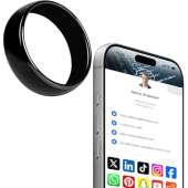 Customized Online Profile, Digital Business Card, NFC Ring, Tap to Share Social Information, for iPhone & Android (#8)