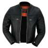 Daniel Smart Men Motorcycle Leather Jacket Mandarin Collar Biker 3X-Large Black
