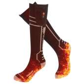 FREEHILL Merino Wool Heated Socks for Men Women, 5000mAh One-Click Control Rechargeable Cold Weather Heated Ski Socks (Black, M)